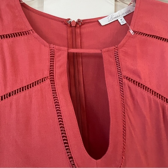 Lovers + Friends Keyhole Long Sleeve Rust Red Burnt Orange Mini Dress Medium - Picture 9 of 13